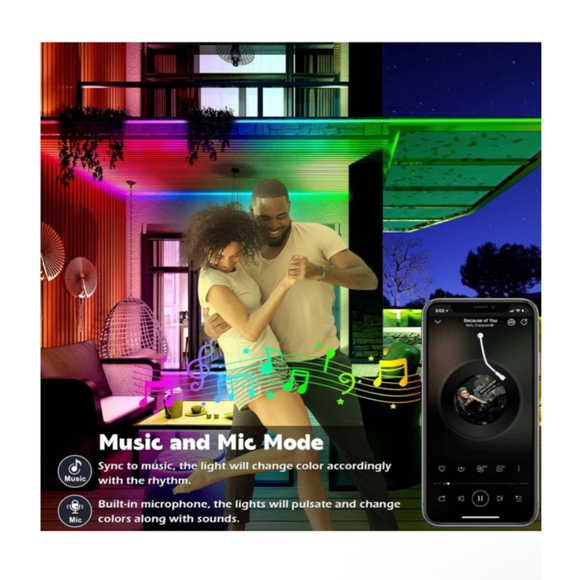 100ft. Multi-color Outdoor LED Strip Lights - Brand New in Package - Picture 6 of 6